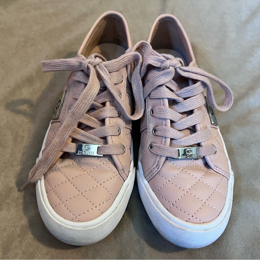 Guess sneakers. Size 6 1/2. Pink with white sole. - Picture 2 of 8